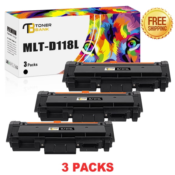 Toner Bank Compatible for Samsung MLTD118L MLT-D118L MLT-D118L/XAA Toner Cartridge High Yield Samsung Xpress M3065FW M3015DW (Black, 3-Pack)