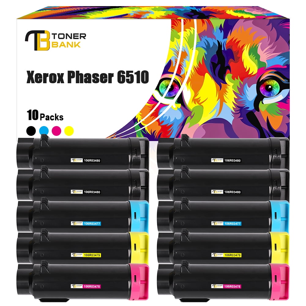SkyPrint Compatible 6280 High Yield Toner Cartridge 4-Pack - Black, Cyan, Magenta, Yellow For Xerox Phaser 6280 Series