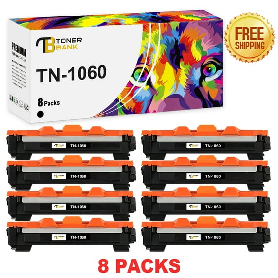 Toner Bank Compatible Toner Cartridge Replacement for Brother TN-1060 TN1060 High Yield (Black, 8-Pack)