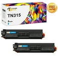 thumbnail image 1 of Toner Bank Compatible Toner Cartridge Replacement for Brother TN-315C HL-4150CDN 4570CDW 4570CDWT, MFC-9460CDN 9560CDW 9970CD (Cyan, 2-Pack), 1 of 7
