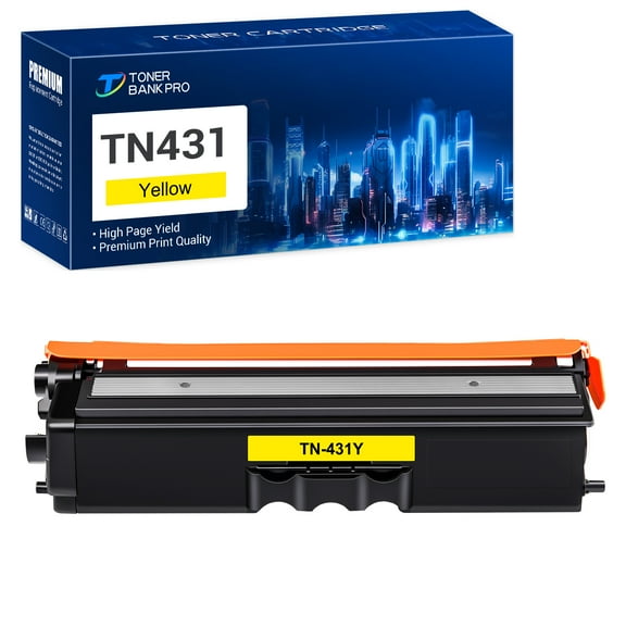 Toner Bank Compatible Toner Cartridge Replacement for Brother TN 431 TN-431Y High Yield (Yellow, 1-Pack)
