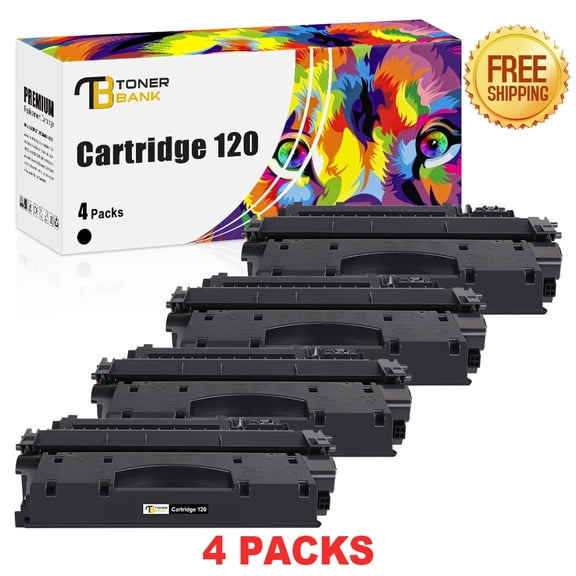 Toner Bank Compatible for Canon Cartridge 120 CRG120 Toner Cartridge Replacement High Yield (Black, 4-Pack)