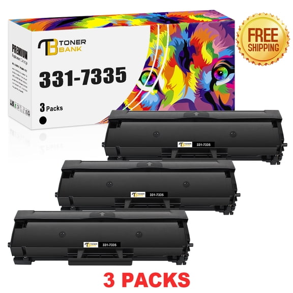 Toner Bank Compatible Toner Cartridge Replacement for Dell 331-7335 High Yield (Black, 3-Pack)
