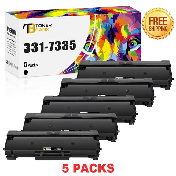 Toner Bank Compatible Toner Cartridge Replacement for Dell 331-7335 High Yield (Black, 5-Pack)