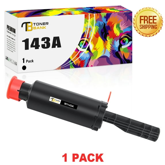 Toner Bank 1-Pack Compatible Toner Cartridge Replacement for HP W1143A Neverstop Laser 1001nw MFP-1201w MFP-1202w Printer Ink Black