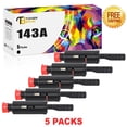 thumbnail image 1 of Toner Bank Compatible Toner Cartridge Replacement for HP 143A W1143A High Yield (Black, 5-Pack), 1 of 8
