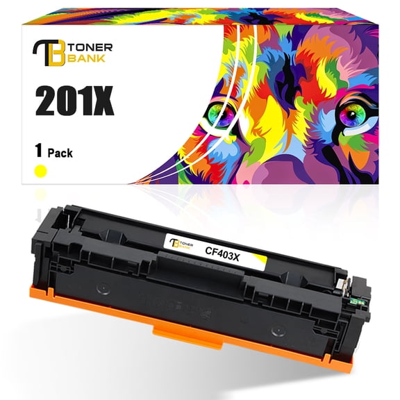 Toner Bank Compatible Toner Cartridge Replacement for HP 201X CF402X High Yield (Yellow, 1-Pack)