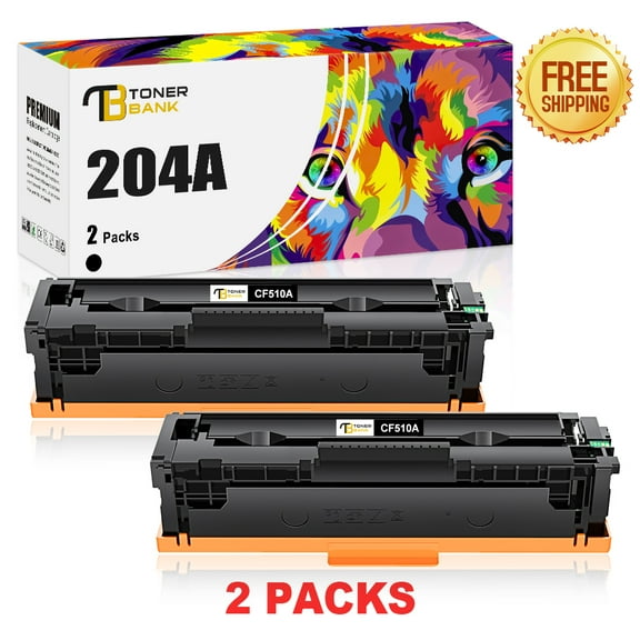 Toner Bank Compatible Toner Cartridge Replacement for HP 204A CF510A High Yield (Black, 2-Pack)