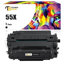 Toner Bank Compatible Toner Cartridge Replacement for HP 55X CE255X High Yield (Black, 1-Pack)
