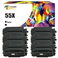 thumbnail image 1 of Toner Bank Compatible Toner Cartridge Replacement for HP 55X CE255X High Yield (Black, 6-Pack), 1 of 7