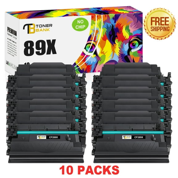 Toner Bank Compatible Toner Cartridge Replacement for HP 89X CF289X High Yield (Black, 10-Pack)