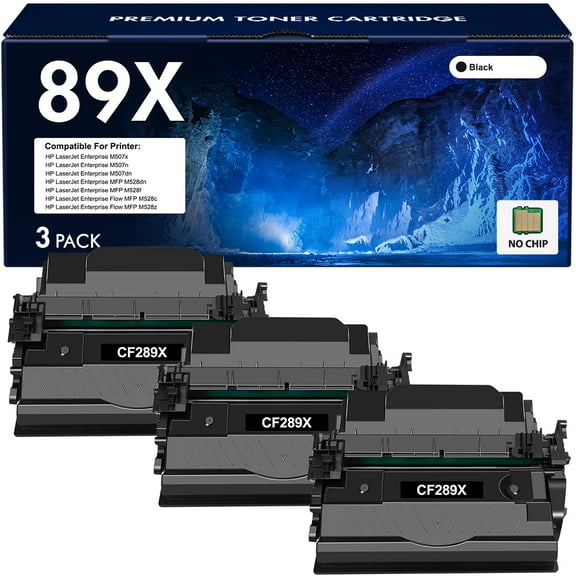 VIPink Compatible Toner Cartridge Compatible for HP 89X CF289X High Yield (Black, 3-Pack)