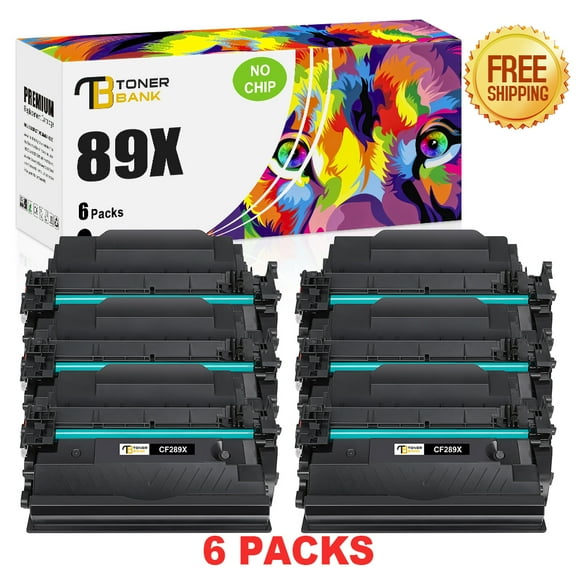 Toner Bank Compatible Toner Cartridge Replacement for HP 89X CF289X High Yield (Black, 6-Pack)