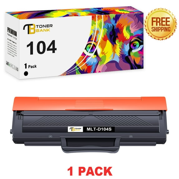 Toner Bank Compatible Toner Cartridge Replacement for Samsung MLT-D104S High Yield (Black, 1-Pack)