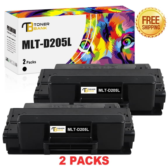 Toner Bank Toner Cartridge Compatible for Samsung MLT-D205L High Yield (Black, 2-Pack)