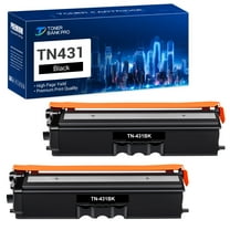 Toner Bank Compatible Toner Cartridge for Brother TN431 TN433 TN 431 TN431BK TN433BK High Yield (Black, 2-Pack)