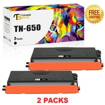 Toner Bank Compatible Toner for Brother TN-650 TN650 HL-5440D 5450DN 5450DNT 6180DW 6180DWT 5470DW 5470DWT Printer Ink (Black, 2-Pack)