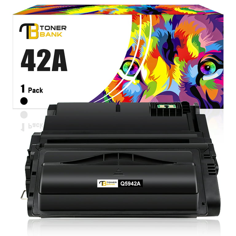 Toner Bank Compatible Toner for HP 42A Q5942A Laserjet 4250 4200 4350 4300  4250N 4240 4350N 4250TN 4250DTN 4350DTN 4350TN Printer Ink (Black, 1-Pack)