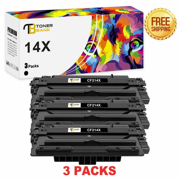 Toner Bank Compatible Toner for HP CF214X 14X HP LaserJet Enterprise MFP M725dn M725f M725z M725z M712n M712dn M712xh Printer Ink Black, 3-Pack