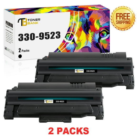 Toner Bank Compatible for Dell 1130 Toner Cartridge Dell 330-9523 High Yield Dell 1130 1130N 1133 1135N Printer Ink (Black, 2-Pack)