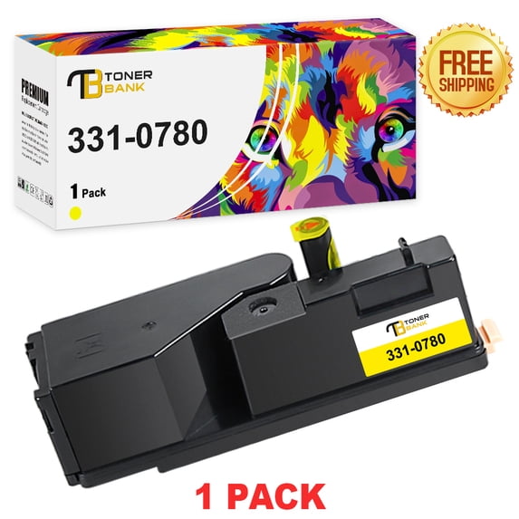 Toner Bank Compatible for Dell 1250 Toner Cartridge Replacement for Dell 331-0779 High Yield (Yellow, 1-Pack)