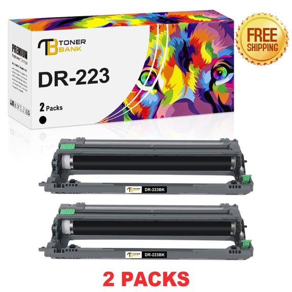 Toner Bank DR223 Drum Unit Compatible for Brother DR-223CL HL-L3270CDW L3210CW L3230CDW L3230CDN HL-L3290CDW MFC-L3710CW MFC-L3750CDW MFC-L3770CDW (Black, 2-Pack)