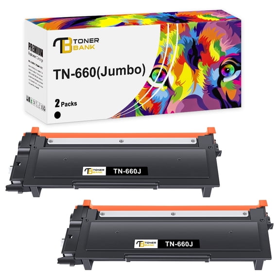 Toner Bank TN660 TN630 Toner Cartridge Compatible for Brother TN-660 HL-L2300D L2320D L2360DN L2360DW, DCP-L2500D L2520DW L2540DW L2560DW, MFC-L2700DW L2740DW (Black, 2-Pack)