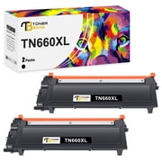 Toner Bank TN660 Toner Cartridge High Yield Compatible for Brother TN-660 TN630 TN-630 HL-L2380DW L2360DW MFC-L2700DW L2740DW DCP-L2540DN Printer Ink Black, 2-Pack