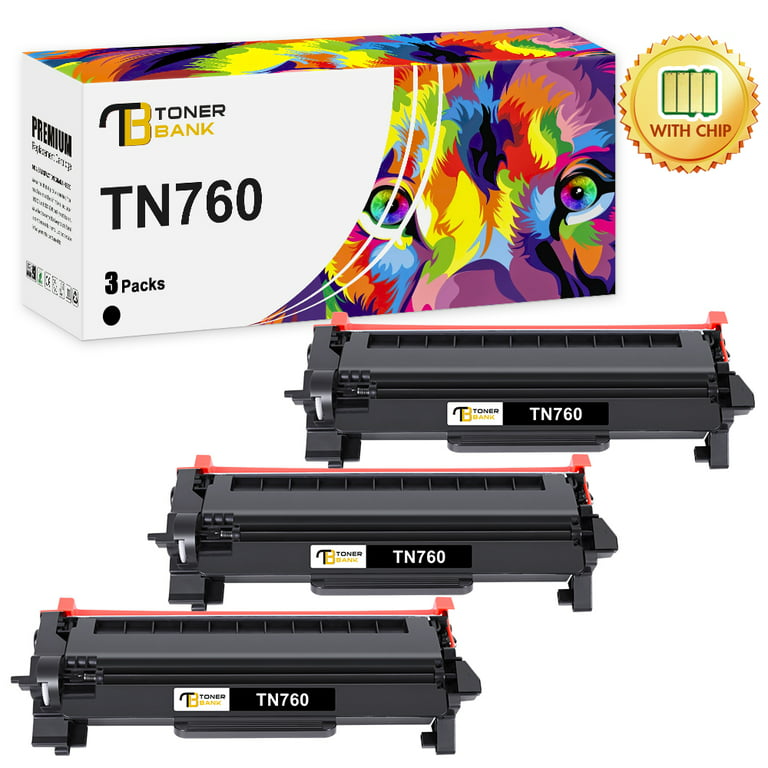 Compatible Brother TN760 Black Toner Cartridge For Brother DCP