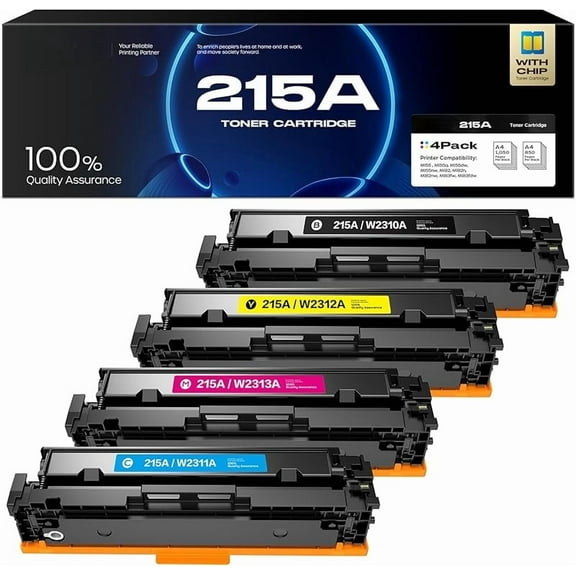 Toner Cartridges 4 Pack Color Laser Jet Pro MFP 4301fdw Compatible with HP 210A 210X W2100A for Color Laserjet Pro MFP 4301fdw 4301fdn Pro 4201dw 4201dn Printers