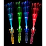 Toner Depot 8-Pack Lightweight Fiber Optic Star Wands, 16" x 16"