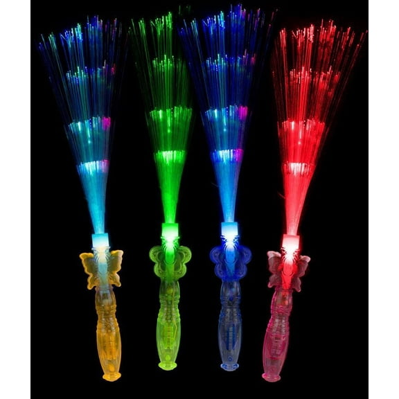 Toner Depot 8-Pack Lightweight Fiber Optic Star Wands, 16" x 16"