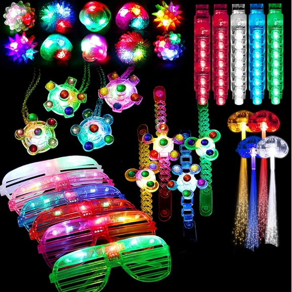 Toner Depot Glow in the Dark 70 Pack Light Up Toys Party Favors for Kids and Adults