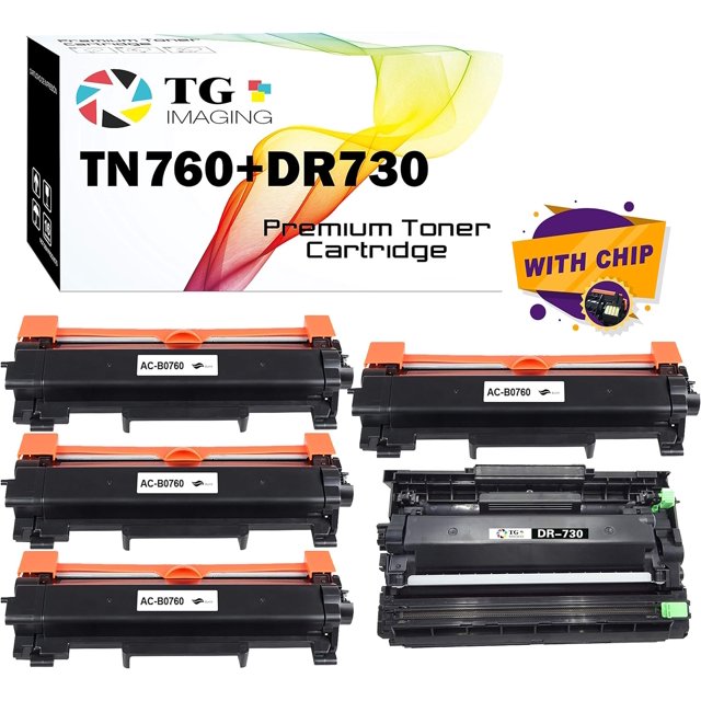(Toner & Drum) Compatible TN760 TN730 DR730 Drum Unit and Toner