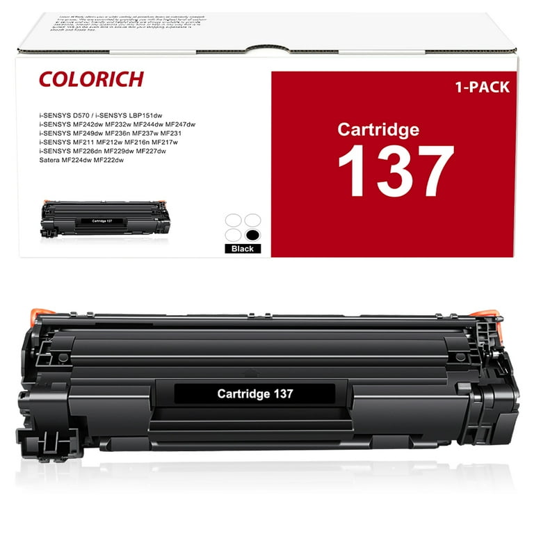 Colorich 1-Pack Compatible Toner Cartridge for Canon 137 CRG-137