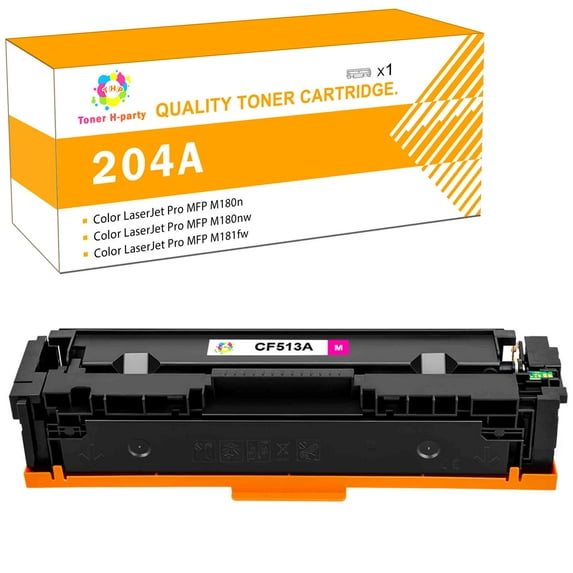 Toner H-Party 1-Pack Compatible Toner Cartridge for HP CF513A Color LaserJet Pro M154a M154nw Pro MFP M180n M180nw M181f Replacement Printer Ink Magenta