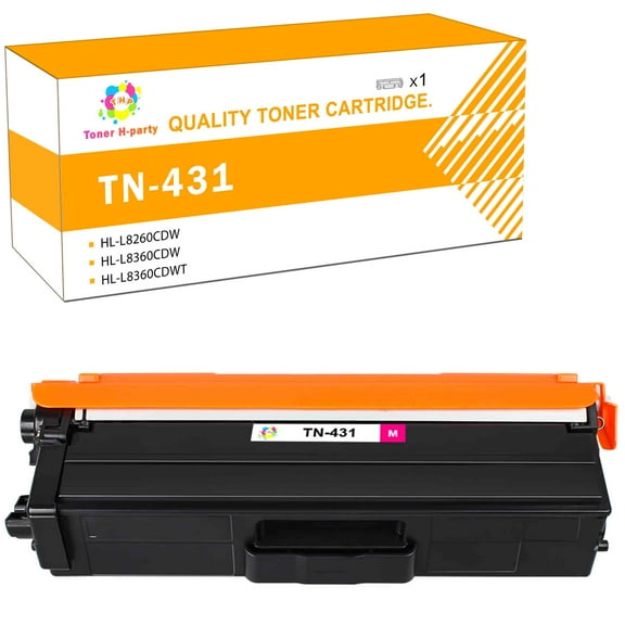 Toner H-Party 1-Pack Compatible Toner Cartridge Replacement for Brother TN-431M HL-L8260CDW L8360CDW L8360CDWT, MFC-L8610CDW L8900CD Printer Ink Magenta