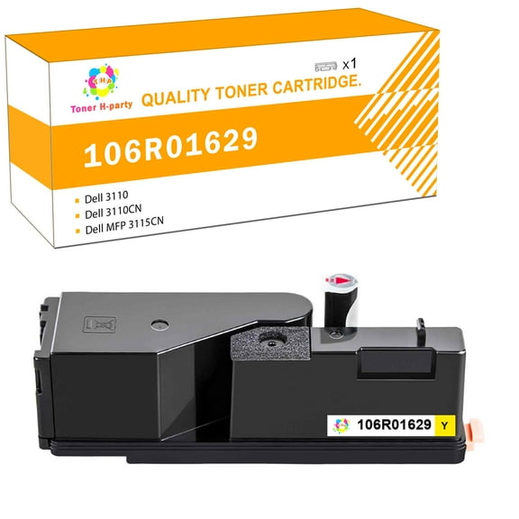 Toner H-Party 1-Pack Compatible Toner Cartridge Replacement for Xerox 106R01629 Phaser 6000 6010 6010N, WorkCentre 6015V Printer Ink Yellow