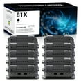 thumbnail image 1 of Colorich 10-Pack 25000 Pages Compatible 81X CF281X Toner Cartridge for HP 81A CF281A Enterprise MFP M605 M605n M605dn M606 M606n M630 M630h M630dn M632 Black Printer High Yield ink, 1 of 8