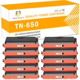 thumbnail image 1 of Toner H-Party 10-Pack Compatible Toner Cartridge for Brother TN-650 HL-5340D 5340DRT 5340DL 5350DNLT 5370DW 5380DN DCP-8085DN 8380DN 8480DN 8890DW MFC-8380DN 8680DN 8690DW Black, 1 of 7