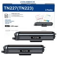 thumbnail image 1 of Colorich 2-Pack Compatible Toner Cartridge for Brother TN-227 TN-227BK TN-227C TN-227M TN-227Y MFC-L3750CDW HL-L3210CW HL-L3290CD HL-L3230CDW Printer Ink (Black), 1 of 8