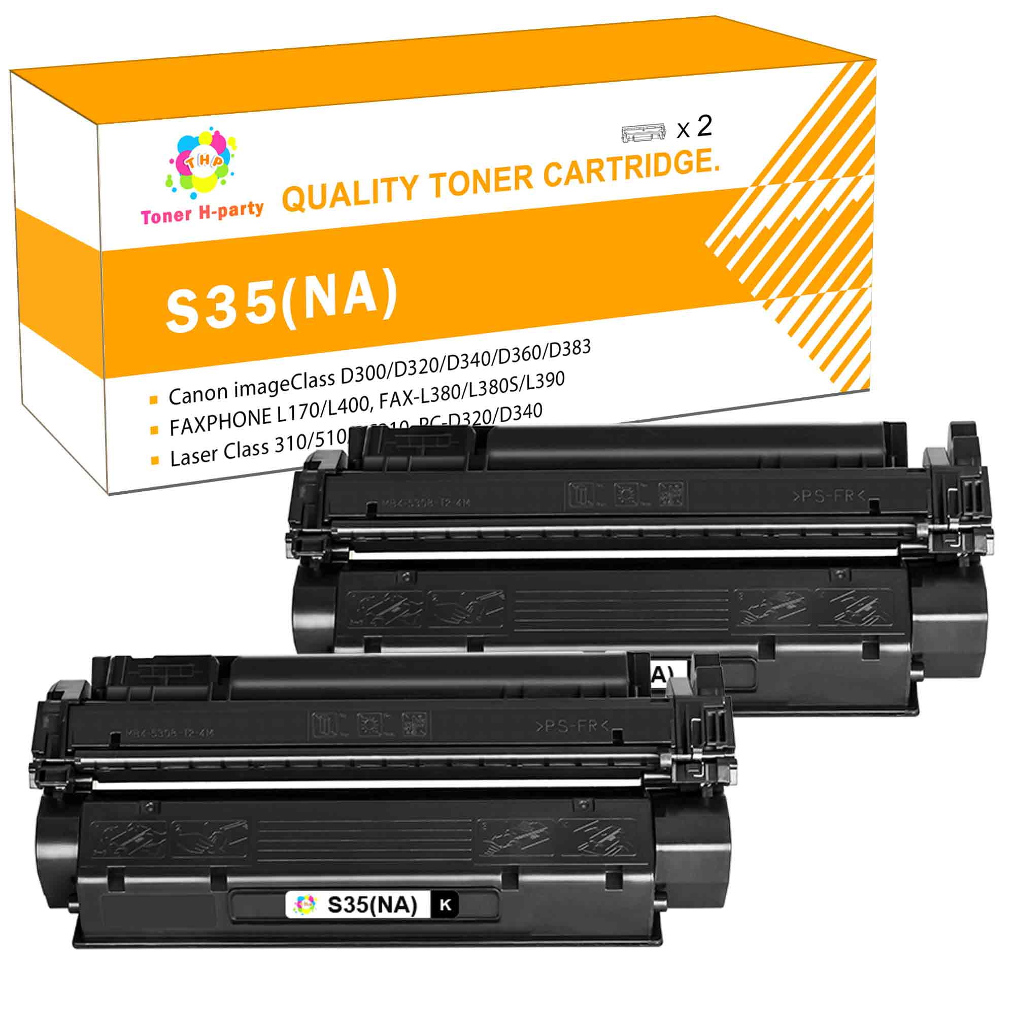 Toner HParty 2Pack Compatible S35 Toner Cartridge for Canon S35(NA) ImageClass D300 D320 D340