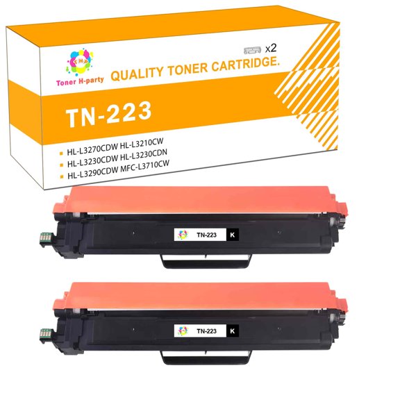 Colorich 2-Pack Compatible Toner Cartridge for Brother TN-223BK Use with HL-L3270CDW L3210CW HL-L3230CDW HL-L3230CDN HL-L3290CDW, MFC-L3710CW MFC-L3750CDW MFC-L3770CDW Black