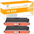 thumbnail image 1 of Toner H-Party 2-Pack Compatible Toner Cartridge for Brother TN-650 HL-5340D 5340DRT 5340DL 5350DNLT 5370DW 5380DN DCP-8085DN 8380DN 8480DN 8890DW MFC-8380DN 8680DN 8690DW Black, 1 of 7