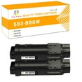 thumbnail image 1 of Toner H-Party 2-Pack Compatible Toner Cartridge Replacement for Dell 593-BBOW H625cdw H825cdw S2825cdn Printer Ink Black, 1 of 7