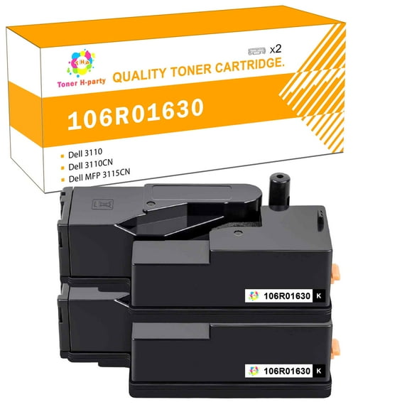 Toner H-Party 2-Pack Compatible Toner Cartridge Replacement for Xerox 106R01630 Phaser 6000 6010 6010N, WorkCentre 6015V Printer Ink Black