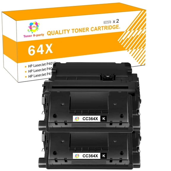 Toner H-Party 2-Pack Compatible Toner Cartridge for HP 64X CC364X LaserJet P4015n P4015x P4515n P4515x Printer Ink (Black)