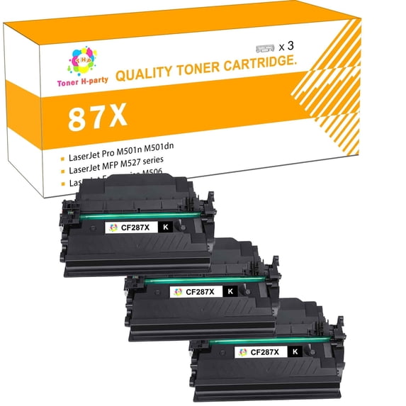 Colorich 3-Pack Compatible 87X 87A Toner Cartridge for HP CF287X CF287A High Yield M506 M506dn M506n M506x LaserJet Pro M501n M501dn LaserJet Enterprise MFP M527dn M527f Black