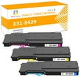 thumbnail image 1 of Toner H-Party 3-Pack Compatible Toner Cartridge Replacement for Dell 331-8430 331-8431 331-8432 for Use with Color Laser C3760dn C3760n C3760dnf C3765dnf MFP Printer Ink Cyan, Magenta, Yellow, 1 of 7