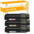 thumbnail image 1 of Toner H-Party 3-Pack Compatible Toner Cartridge Replacement for Dell 593-BBOX 593-BBOY 593-BBOZ Used with H625cdw H825cdw S2825cdn Printer Toner Ink Cyan, Magenta, Yellow, 1 of 7